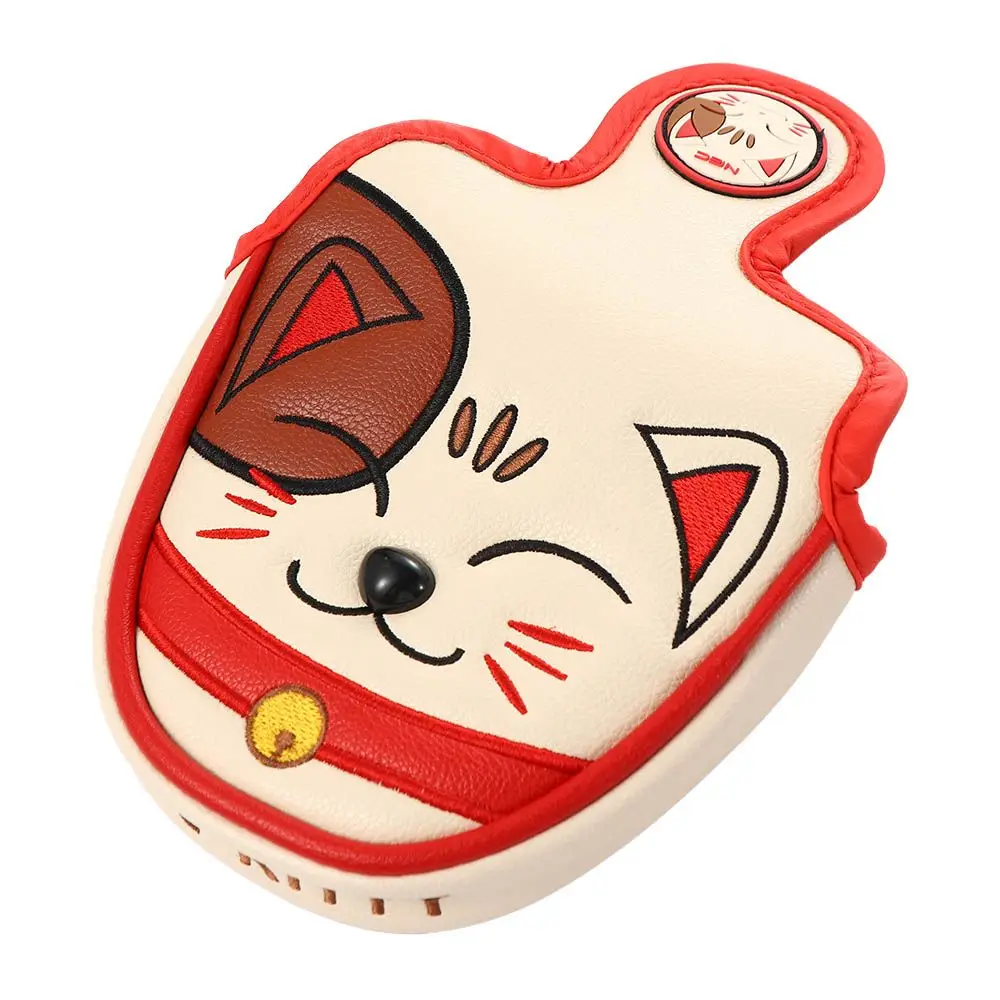 Cover Club Head Protector PU Leather Cute Kitty Lucky Cat Blade Mallet Putter Golf Club Headcovers Golf Putter Cover