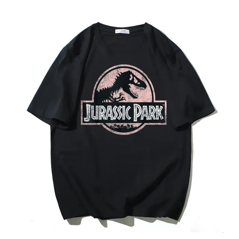 Jurassic Park Dinosaur Oversized T-shirt Cotton Unisex Tee_voghion.com