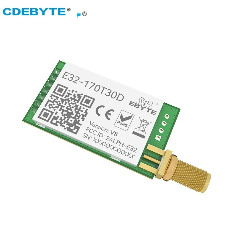 LoRa 170MHz 8km Wireless Transceiver Transmitter Receiver RF Module 1W SMA Antenna wireless module CDEBYTE