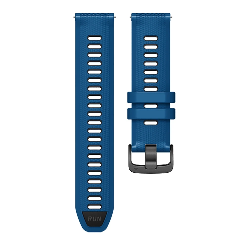 Two-Tone Silicone Watch Strap - 22mm Smartwatch Bracelet Band
