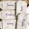 Personalized Embroidery Makeup Bag Portable PU Saffiano Leather Waterproof Toiletry Cosmetic Kits for Man Woman Custom Name Logo 3