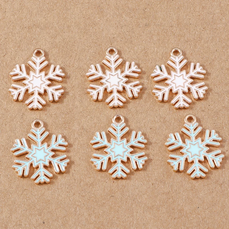 10 stücke Emaille Weihnachten Santa Claus Schneemann Charms Anhänger für Schmuck Herstellung Ohrringe Armband DIY Halskette Zubehör – Detail 18