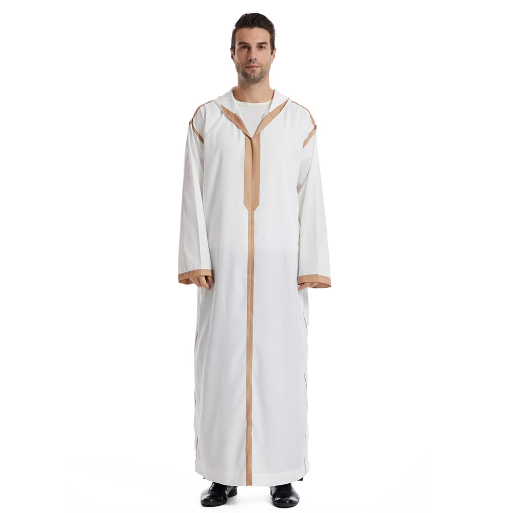 

Dubai Saudi Abaya Men Muslim Jubba Thobe Dress Eid Hooded Turkey Arab Robe Kaftan Islamic Clothing Caftan Middle Eastern Abayas