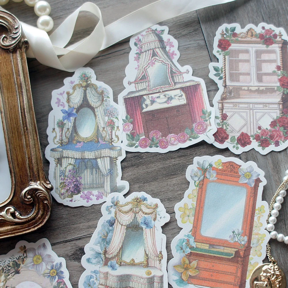 

30pcs Fairy Tales Open Window and Door See Flowers Design Craft Paper Scrapbooking Background DIY Gift Label Decoration Tag