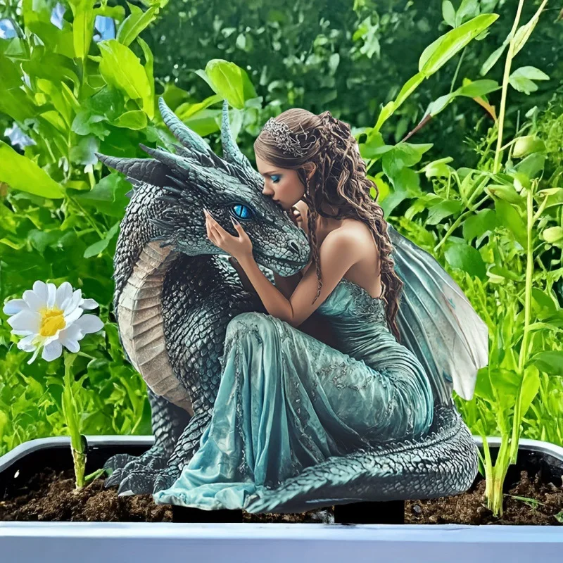 รูปสินค้า กระถางสวนมังกรนางฟ้า ตกแต่งสวนสวย