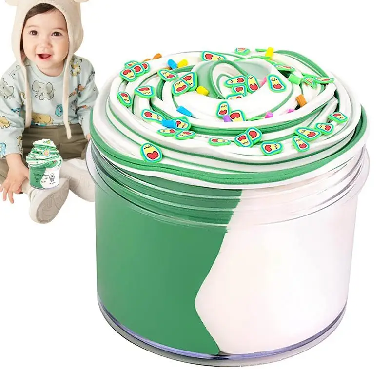 

Avocado Butter 70ML Squeeze Toy Avocado Butter Super Soft Elastic Non Stick Green White Kids Products For Classrooms Playrooms