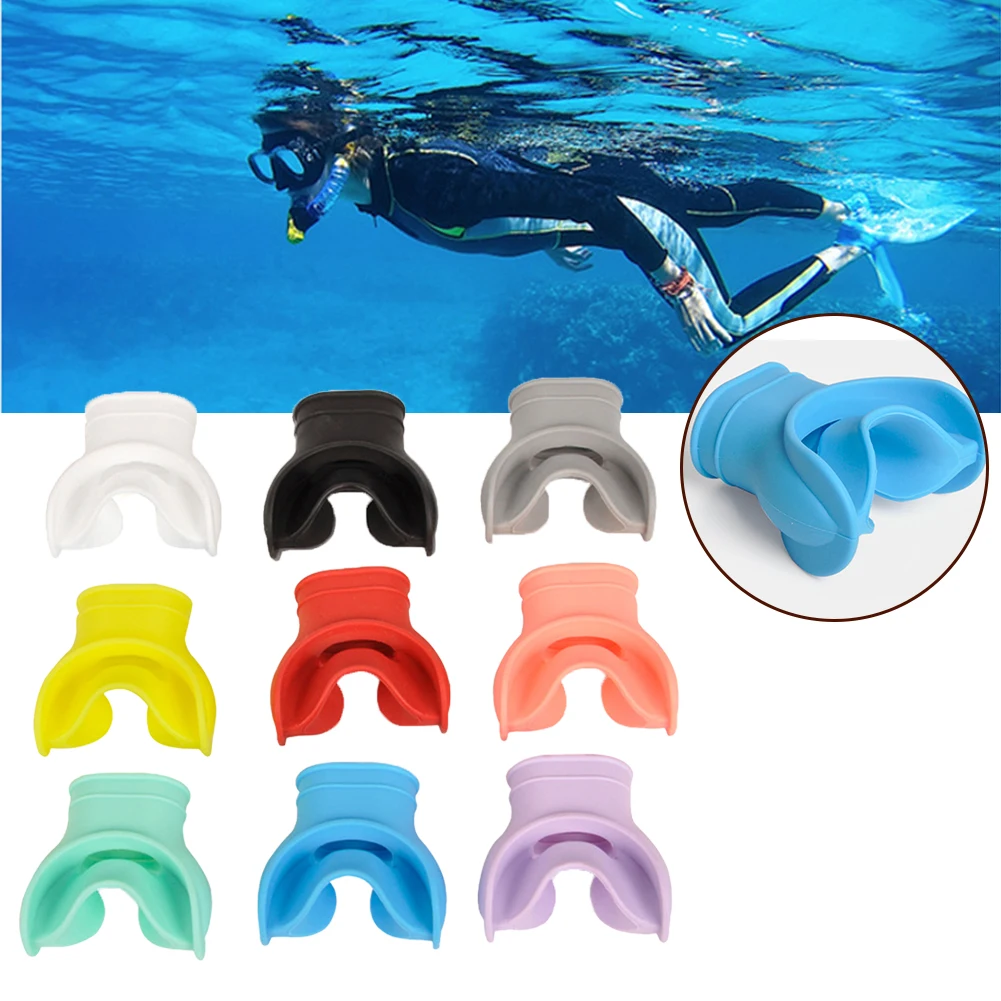 1pc Tongue Support Mouthpiece Scuba Diving Second Stage Silicone Mouthpieces Snorkel Regulator Mouthpieces Diving Accessories
