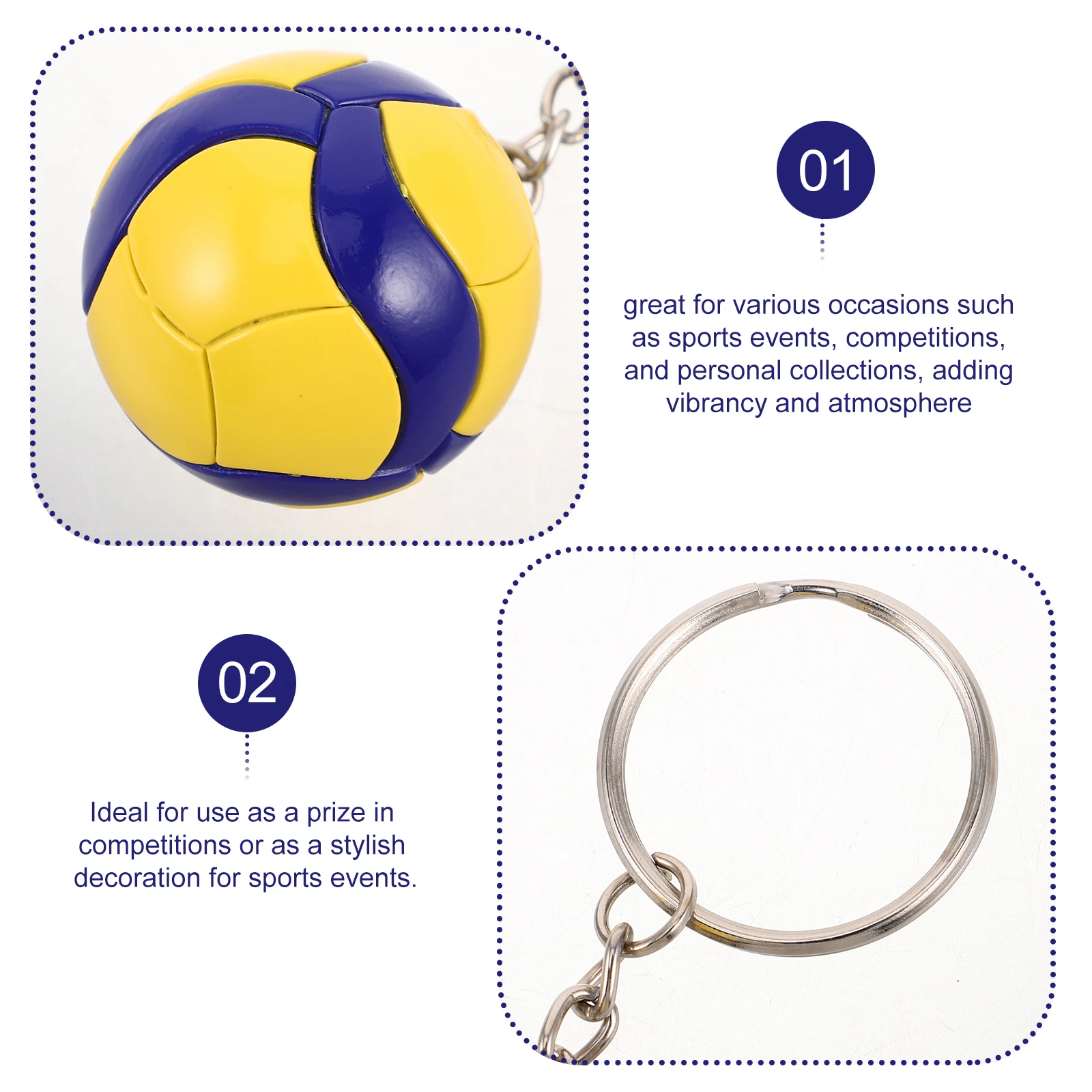 Mini Fashion PVC Volleyball Keychain Ornaments Business Volleyball Gifts Beach Ball Sport For Players Men Women Key Chain Gifts