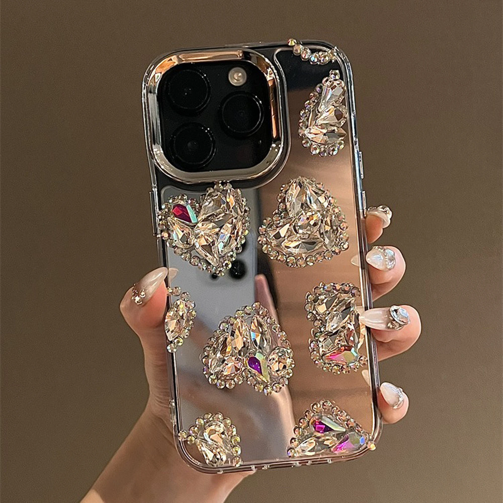 Mirror love phone case iPhone 16 15 14 13 12 11 Pro Max
