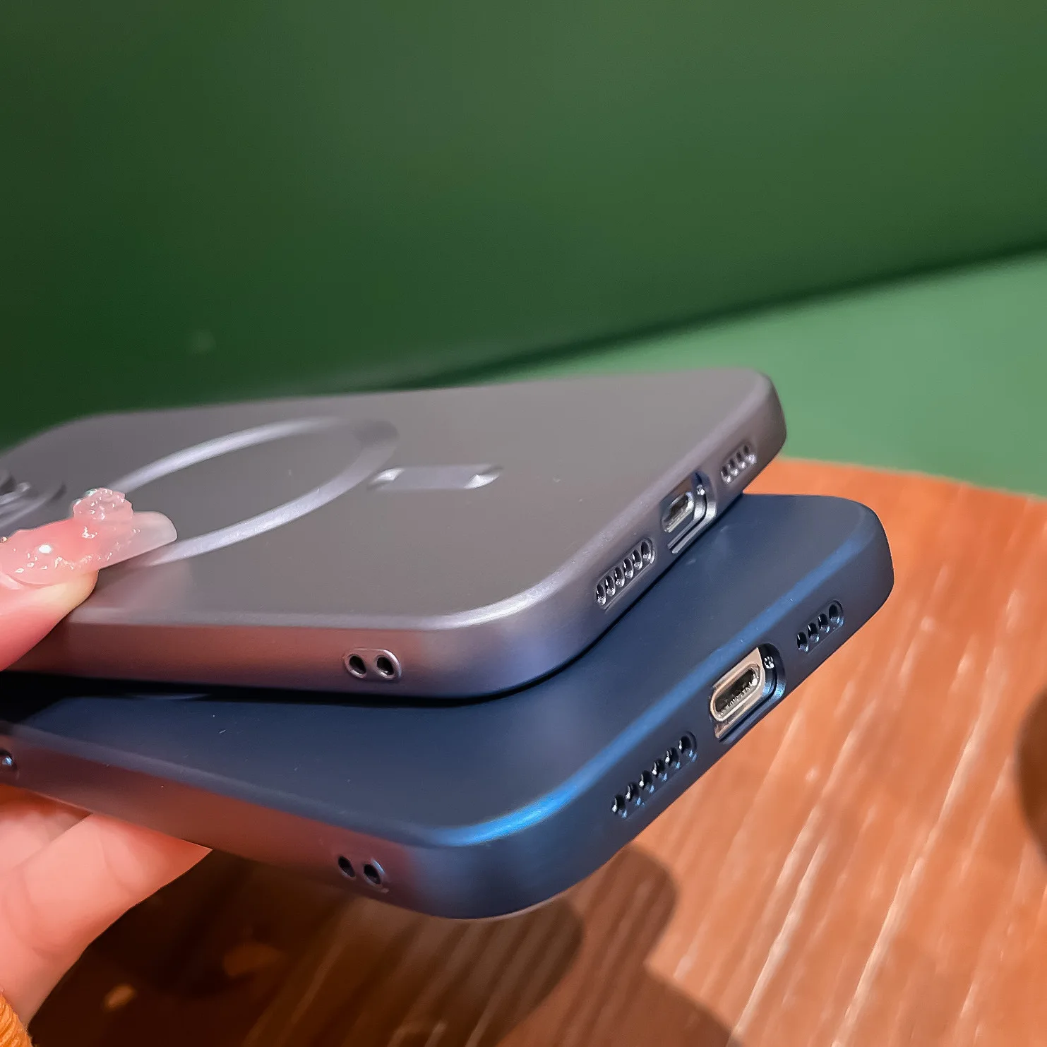 Luxury Matte Magnetic Phone Case with Lens Protector and Magsafe Compatibility