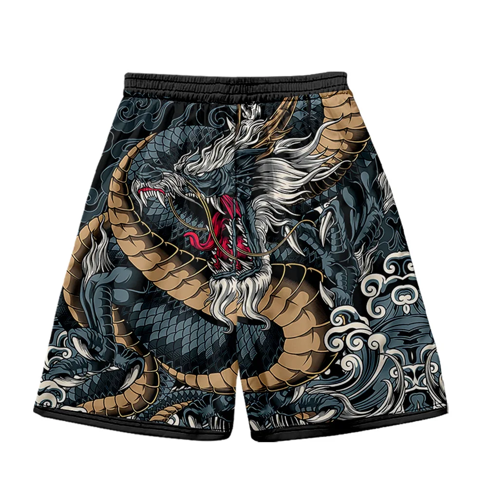 Japanese Anime Dragon Cardigan Women Men Cosplay Yukata Harajuku Print Kimono Shorts Summer Haori