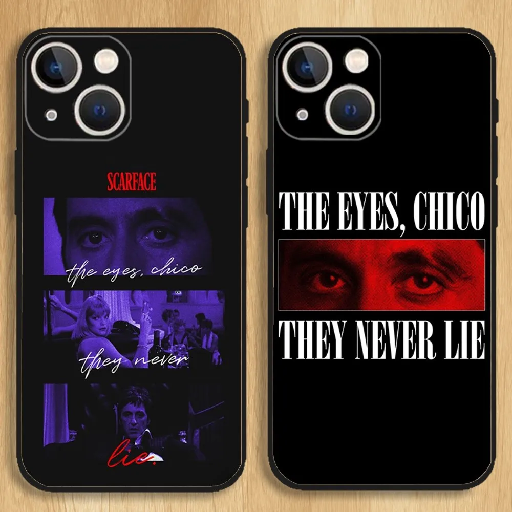 Чехол Scarface 1983 для iphone 15,14,13,12,11,Pro,Max,Plus,Mini,X,XS,XR,8,7,6,S,Plus,SE, мягкий черный Чехол