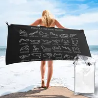 F1 Race Tracks Beach Towel Soft Microfiber Quick Dry Absorbent Quick Towels For Pool 1