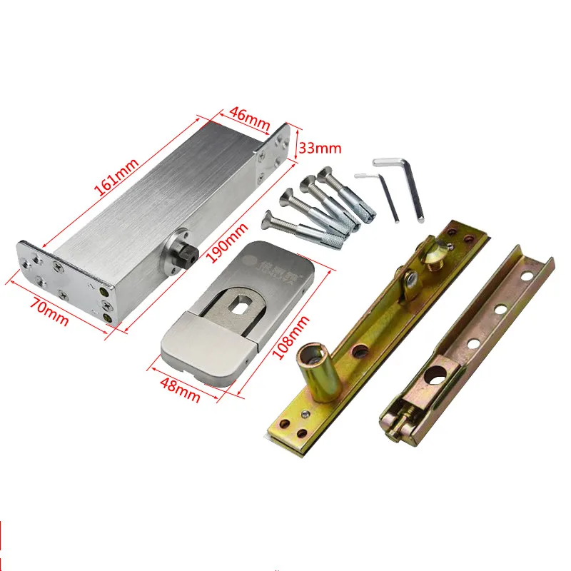 35-80kg Wooden Doors No Digging Pivot Floor  Spring Hinge   Closer Swing  Hydraulic  Hidden Hinge