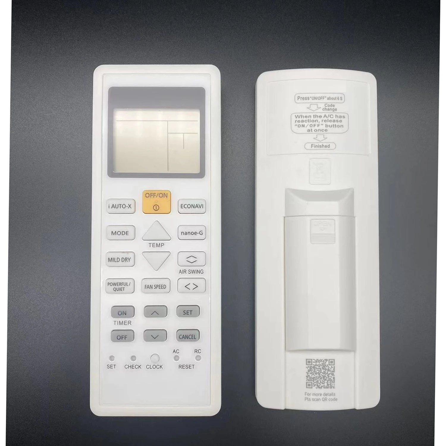 

Universal Air Conditioner remote control for PANASONI CS-Z60VKR CZ-Z60VKR CU-Z20VKR CU-Z20VKR A75C07360