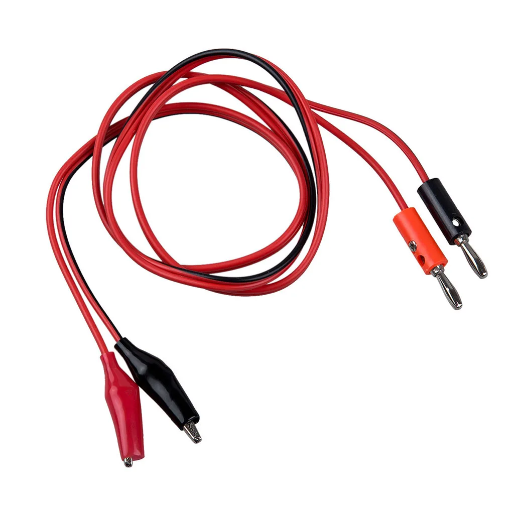 

3Ft Red Alligator Clip to Banana Plug Probe Cable Test Lead 90cm I8G8 Test Equipment