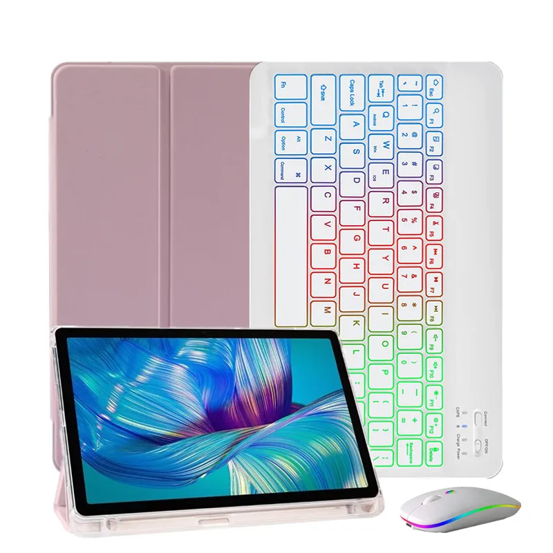 Capa Tablet para Lenovo Tab P11 Tb-j606f P11 Plus 2023 11 Polegada Tb-j606f Tb-j616f sem Fio Rainbow Backlit Teclado Mouse Case