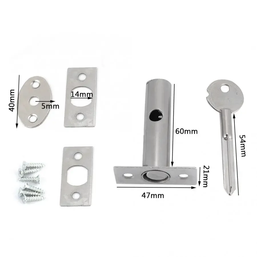 Iron Pipe Well Lock Hardware Pipe Tube Well Invisible Lock for Fireproof Door Escape Aisle