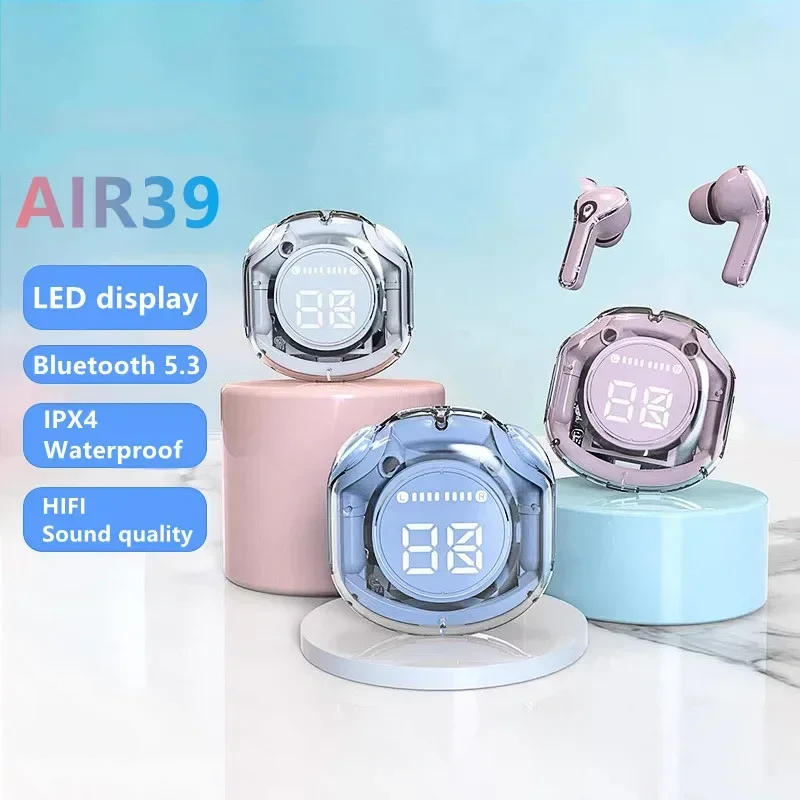 

NEW T8 TWS Wireless Earphone Bluetooth 5.3 Headphones Sport Gaming Headsets Noise Reduction Earbuds Bass Touch Control for phone