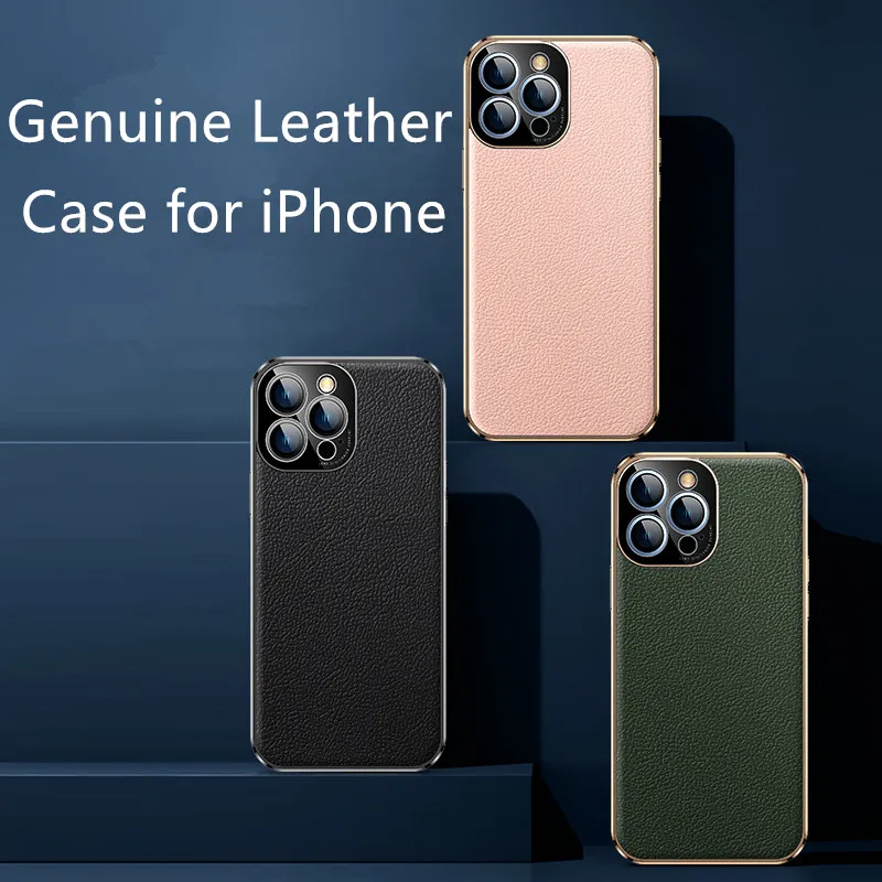 

Чехол из натуральной воловьей кожи для Apple iPhone 13 Pro Max 12 11