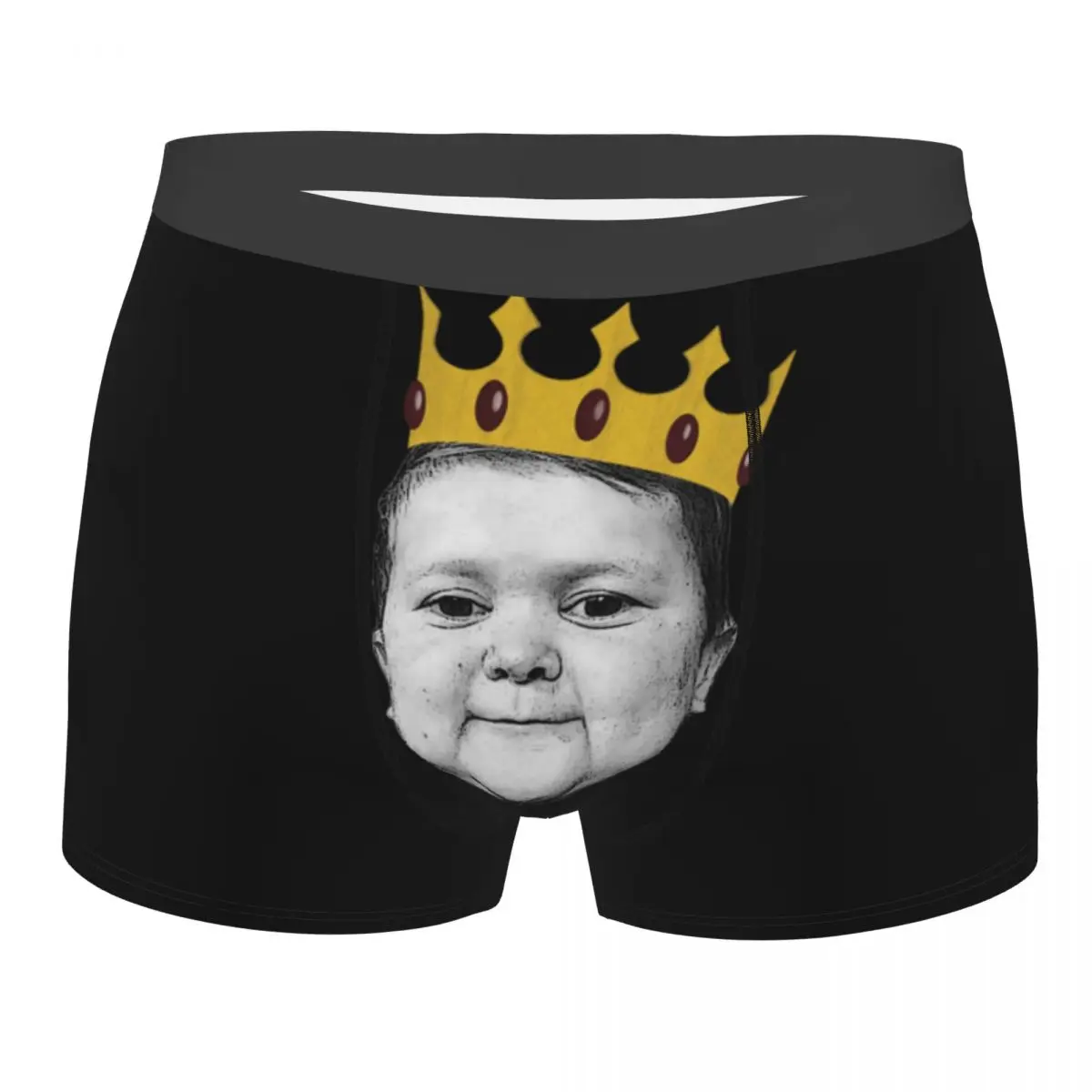 

Male Fashion Hasbulla Magomedov Crown Meme Underwear Boxer Briefs Men Stretch Shorts Panties Underpants