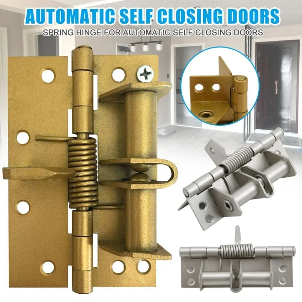 Multifunctional Door Closer Automatic Closing Hinge er 4-inch Invisible Door Spring Hinge 90 Degree Right Angle Locator