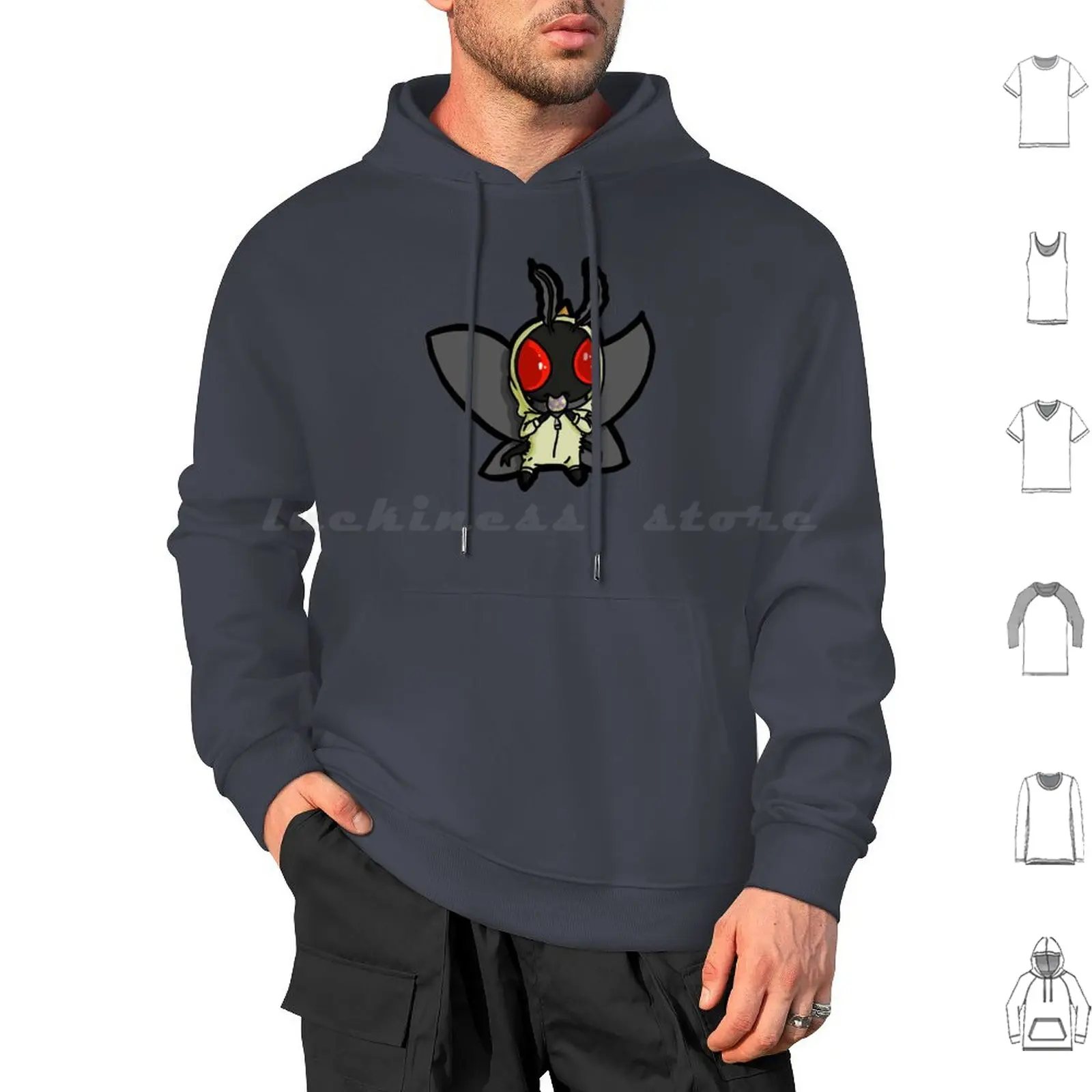 Pasqua Mothman Chibi In Giallo Pollo Tutina Con Cappuccio Cotone Manica Lunga Mothman Cryptid Chibi Chibi Mothman Cute Moth Cryptids