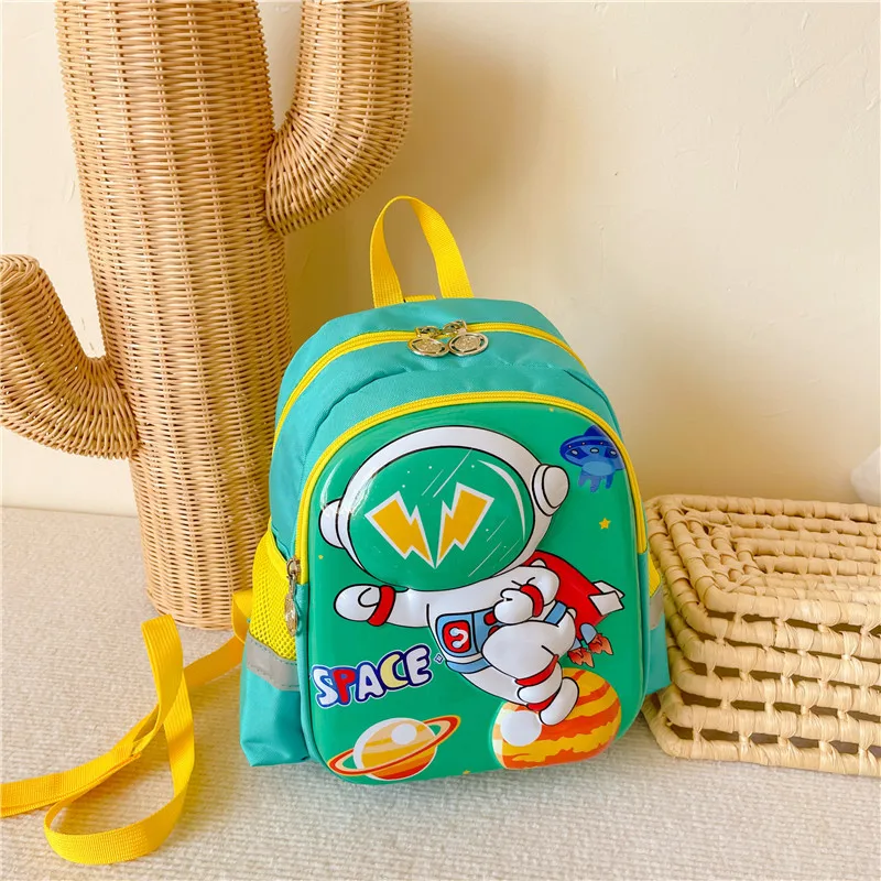 New Children's School Bag Cartoon Fashion Astronaut Kindergarten Backpack for Preschool Boys and Girls Anti-lost Backpacks