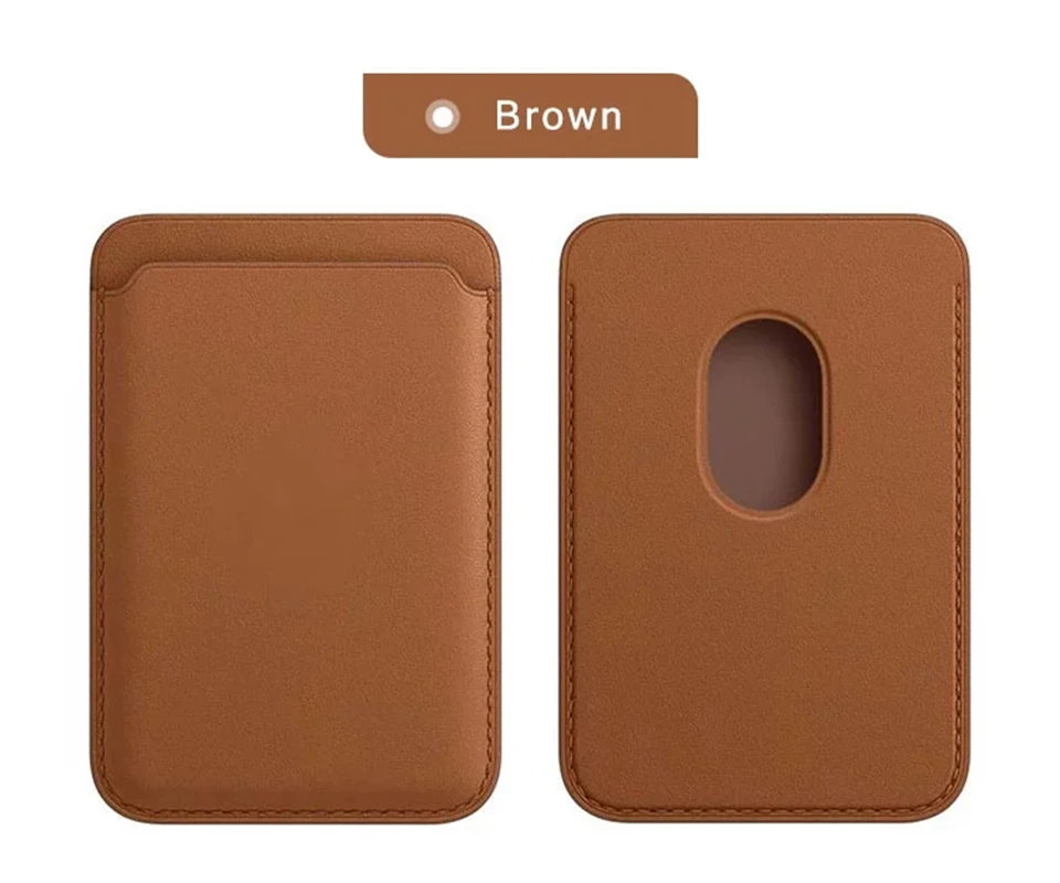 magsafe battery For Magsafe Magnetic Card Holder Case For iPhone 13 11 12 Pro MAX mini Leather Wallet Cover XR XS MAX Card phone Bag Adsorption best magsafe charger