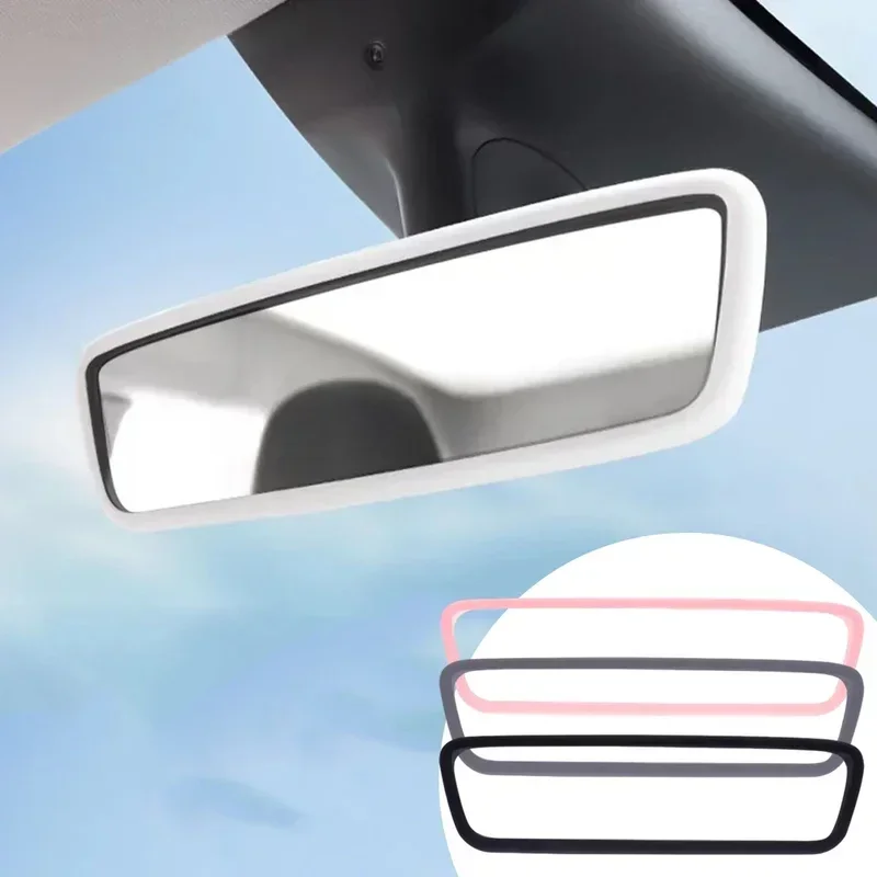 Rearview mirror protector decorative silicone frame Model 3 Y interior accessories