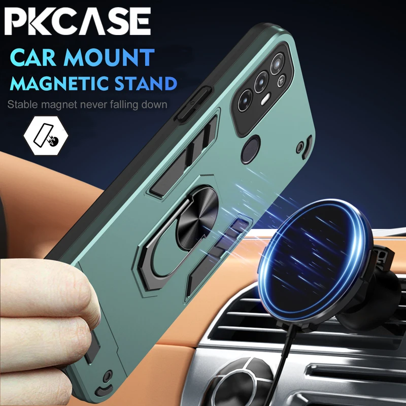 PKCASE Shockproof Case For Infinix Tecno Spark 20 20C 10 10C 9 9T 8C 8T 7 7P Pro Plus Go 2025 2024 2023 2022 Ring Bracket Cover 3