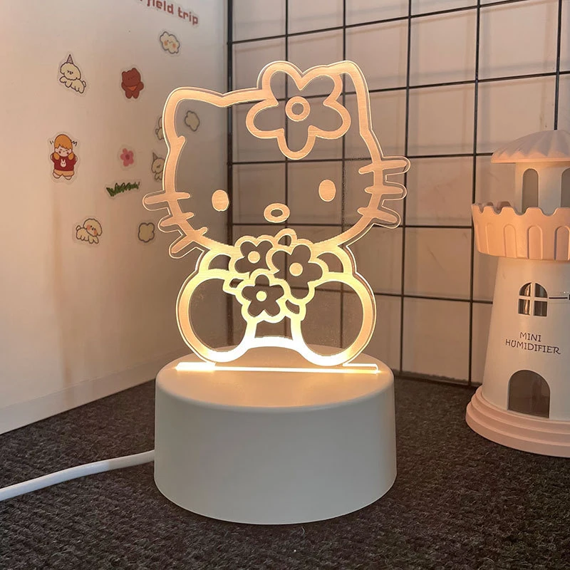

Hello Kitty KEROKERO KEROPPI моя мелодия креативный мультяшный прикроватный ночник Искусственная атмосфера милое сердце для девочки подарок на день рождения
