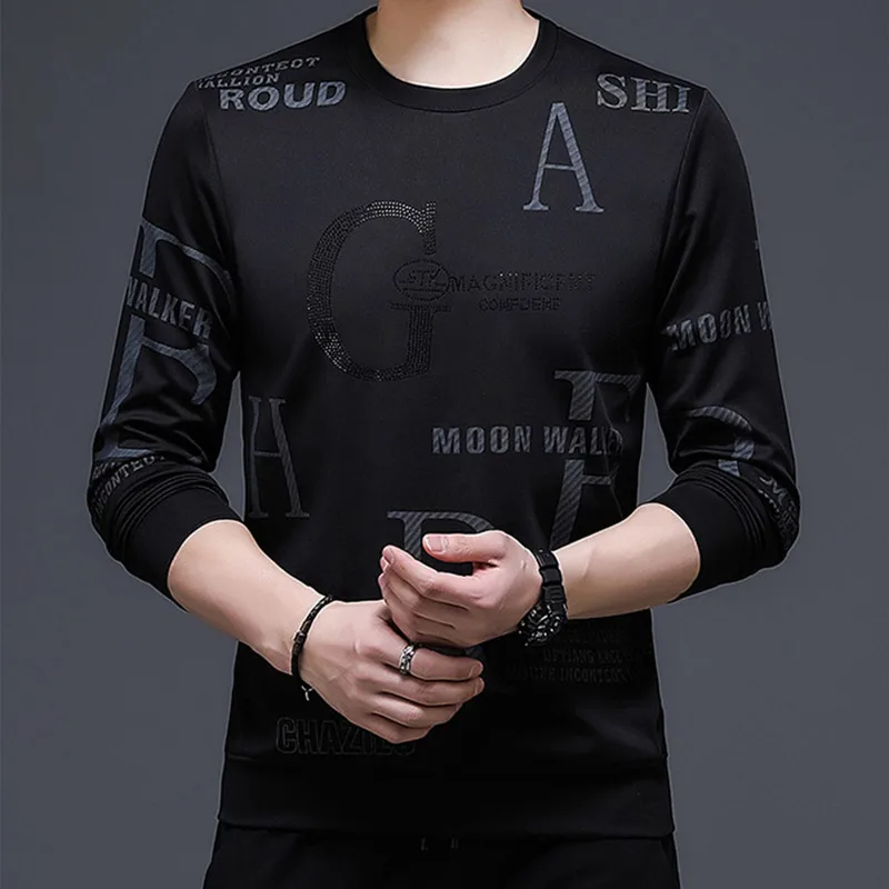 Spring Autumn KPOP Fashion Style Harajuku Slim Fit Tops Loose Casual All Match Undershirt O Neck Thin Style Long Sleeve Sweaters