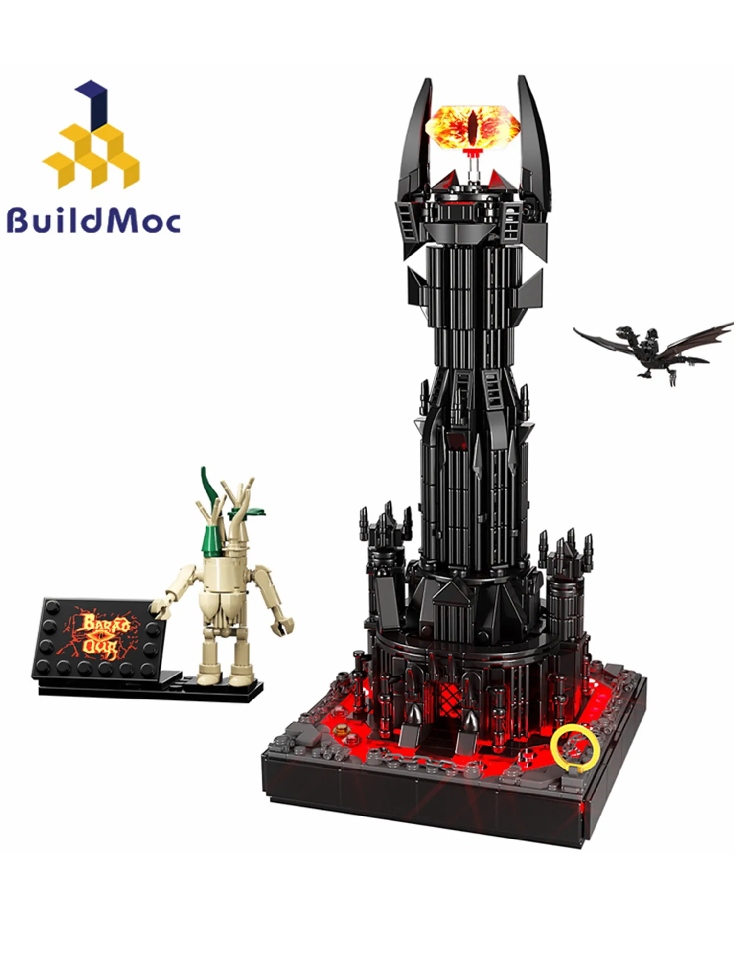 Buildmoc The Lord Dark Tower 라이트 링 영화 모델 빌딩 블록 장난감, 어린이 장난감, 어린이 선물, 도시 벽돌, 779PCs
