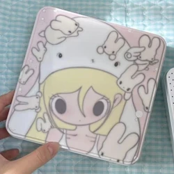 Angel Bunny Girl Iron Storage Box - Subculture Style Organizer for Photos and Small Cards (A - 1)