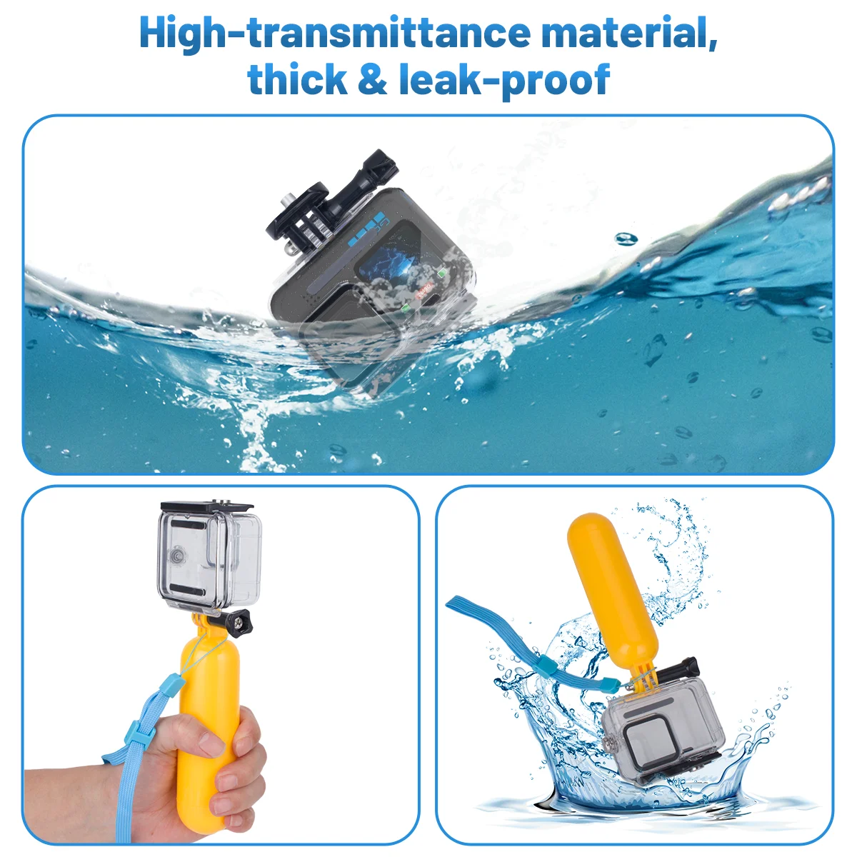 Kit di Accessori per Action Camera Compatibile con GoPro Hero 13/12/11/10/9, Insta360 X5/X4/X3, DJI Osmo Action 6/5PRO/4/3 Nano - immagine 3