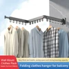 Folding Clothes Hanger Retractable Cloth Drying Rack Indoor&Outdoor Space Aluminum Household Clothes Organization WB3027 1