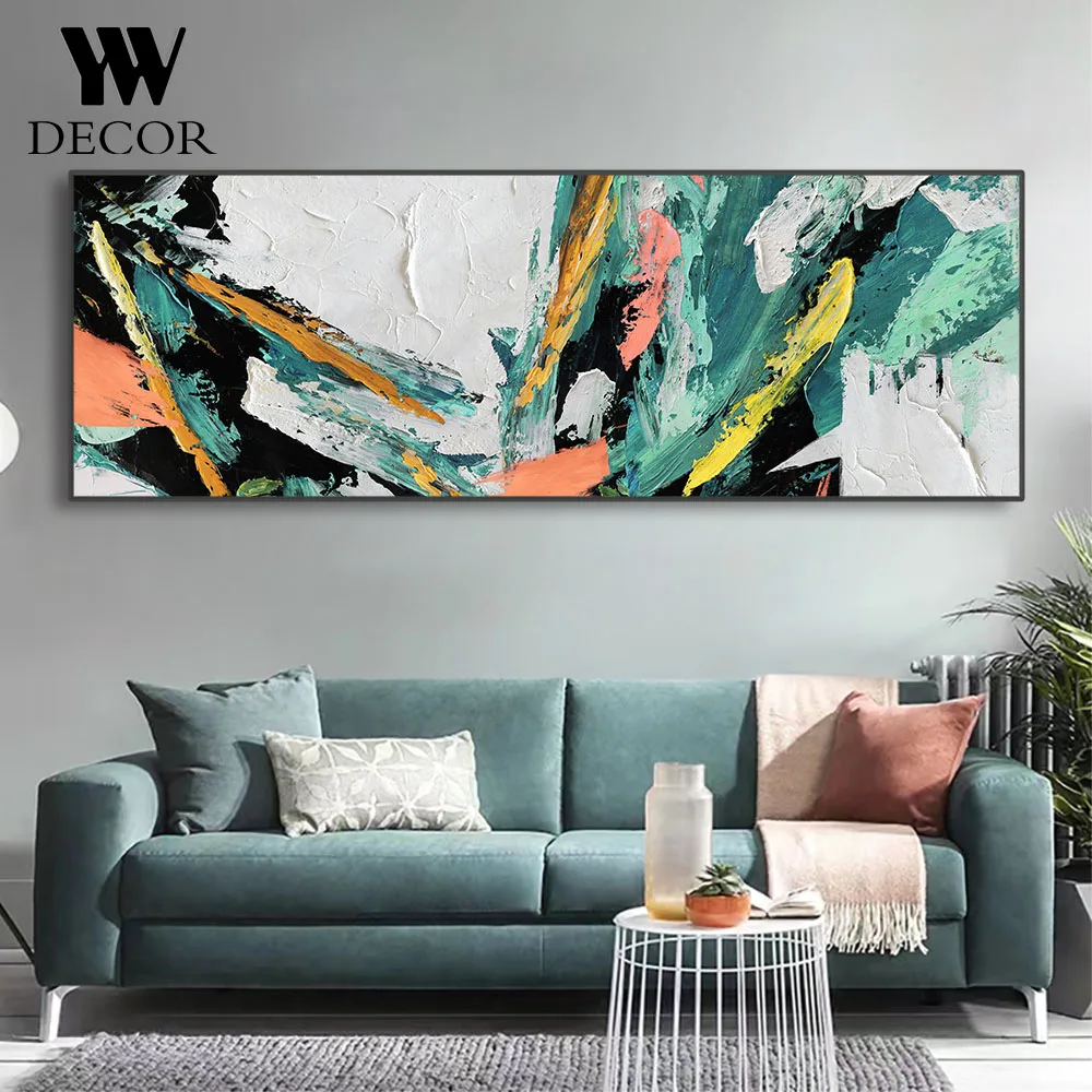 

Colorful Abstract Oil Painting Print on Canvas Wall Art Posters Prints Wall Pictures for Living Room Home Cuadros Wall Decor
