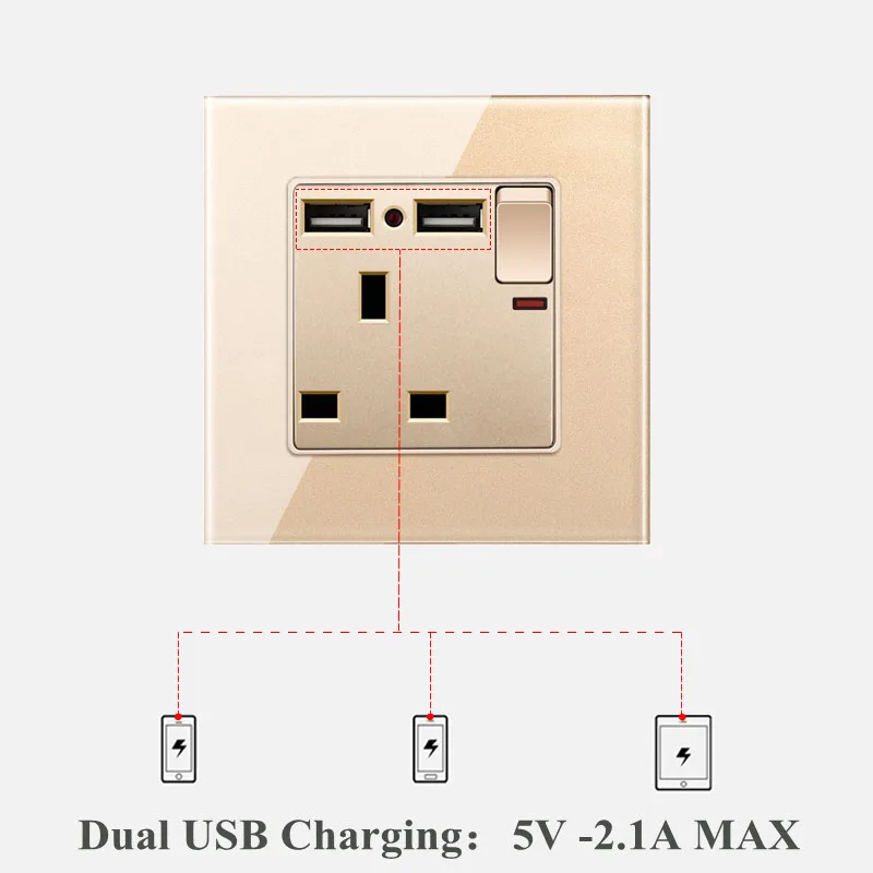 luz de parede tomada com 5v 21a 03