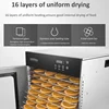 16-layers Commercial Food Dehydrator Vegetable Fruit Dryer Stainless Steel Food Drying Machine For Meat Seafood/Tea/Pet Food Ect 5