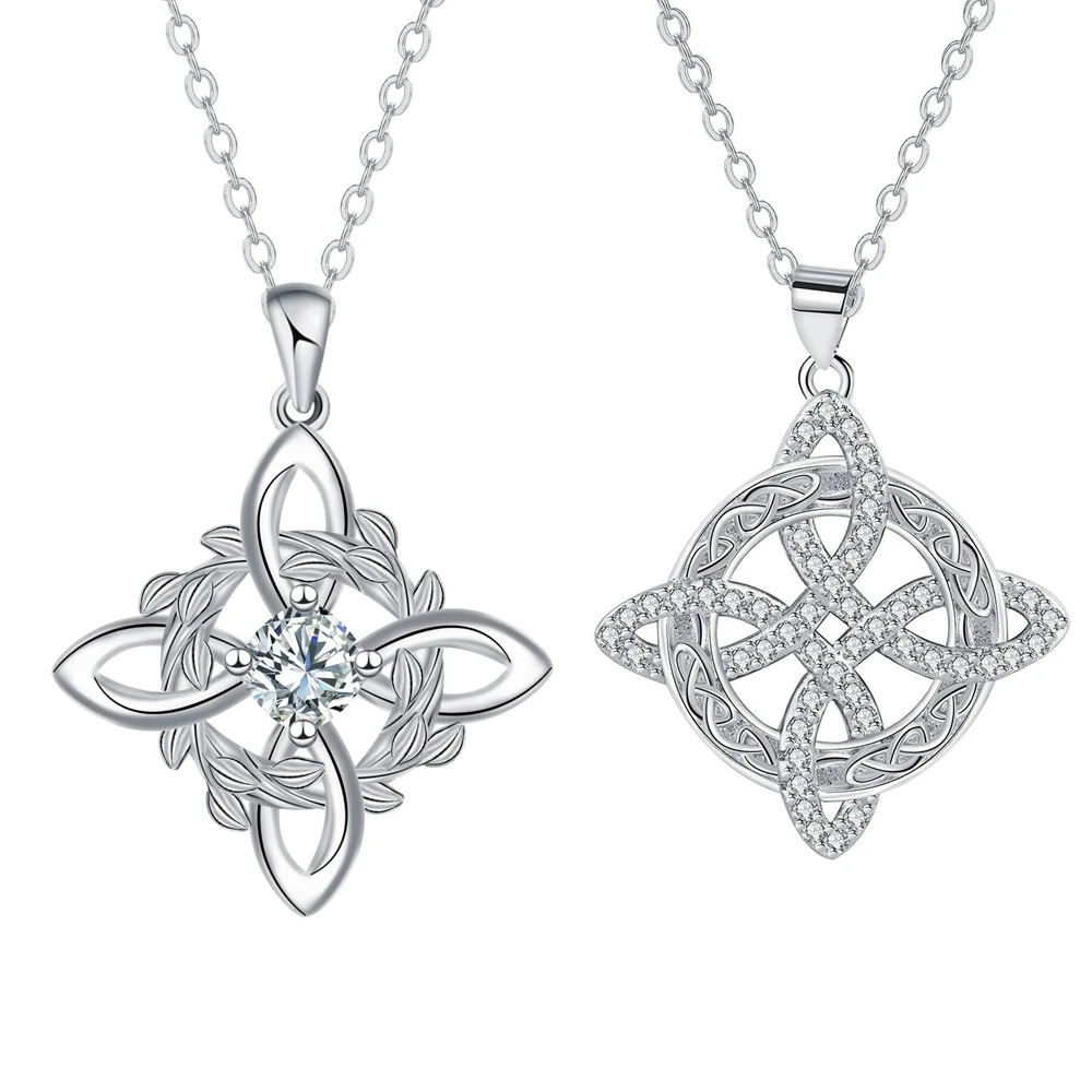 DEPHINI - Collar De Corazón - Plata De Ley 925 - Colgante De