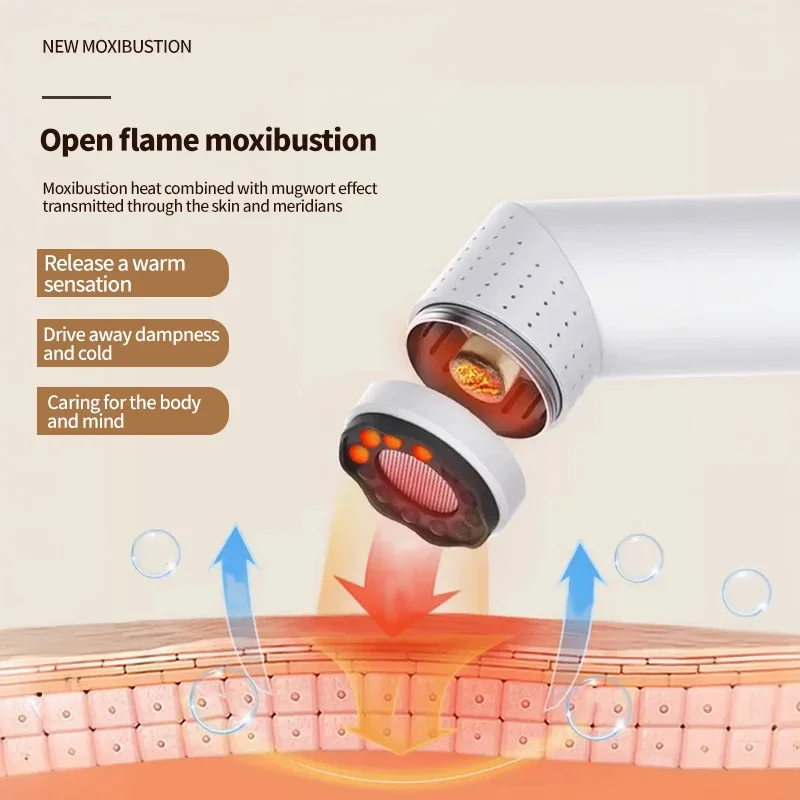 Moxibustion Scraping Massager Warm Body Massage Moxa Therapy Heating Acupressure Meridian Relieve Pain Moxibustion Instrument 4