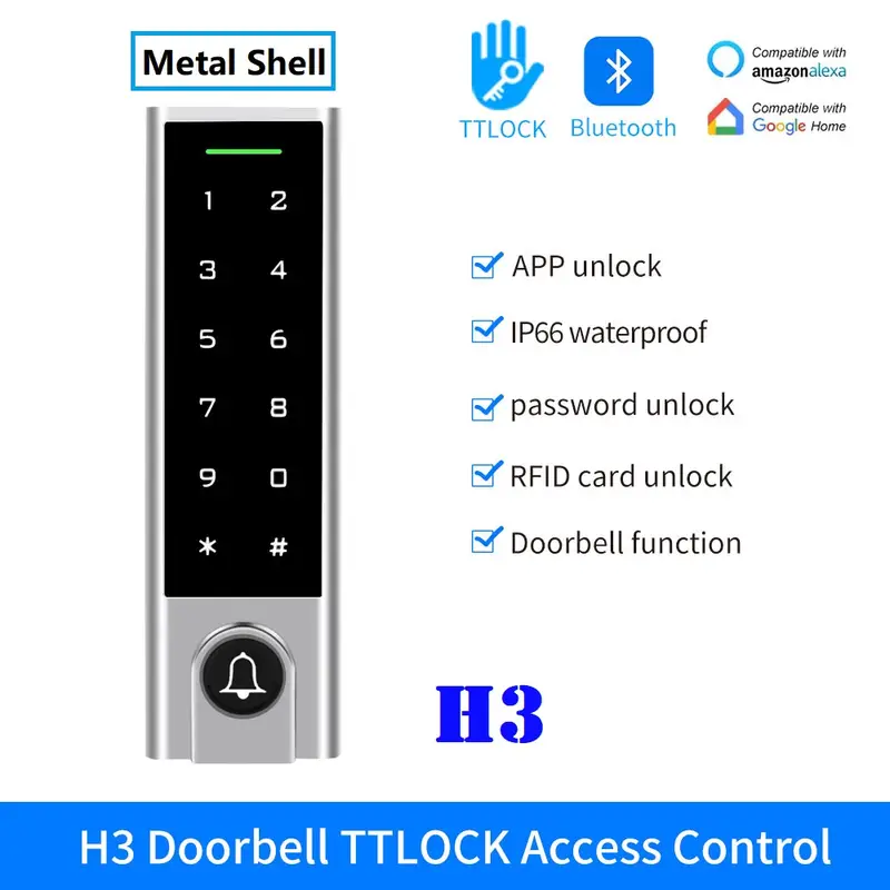 Waterproof RFID IC Bluetooth TTLOCK Keypad App Unlock Door Opener TT Lock Devices for Access Control K2/K2F/K3/K3F/K3Q/H3/HF3/G2 - Image 11