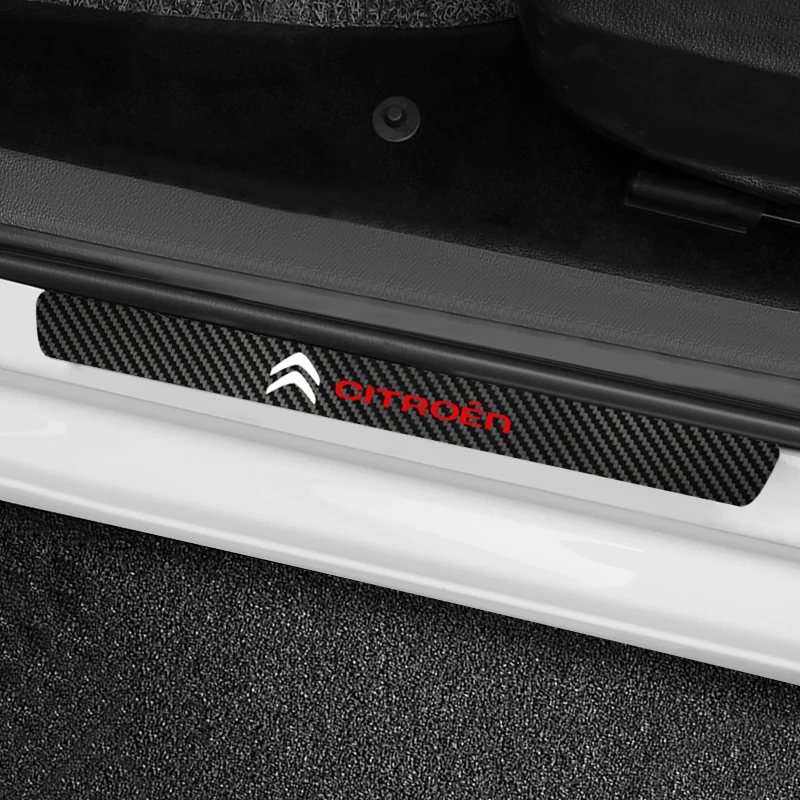 Protector Umbral Citroen Protector De Umbral Para Citroen (C-Elysee, C3, C4, C5, Berlingo, Nemo) - Acero Inoxidable, Antiarañazos Protector Cromo Carbono Citroen