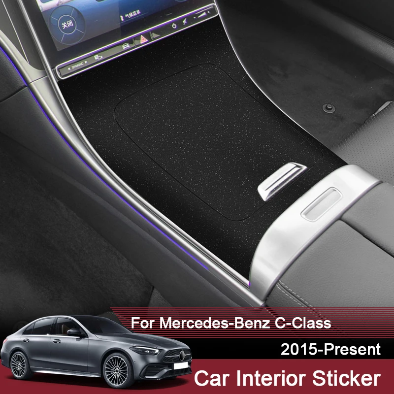 

For Mercedes-Benz C-Class 2015-2025 Car Interior Sticker Windows Contol Decal Inner Door Gear Panel Protective Film Accessory