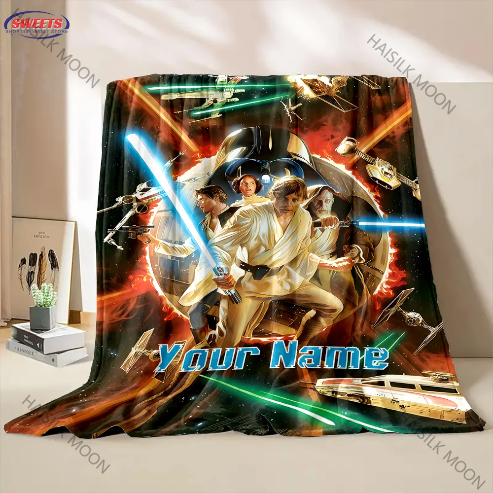 Customize Your Star Wars Blanket Personalized Name Customized Blanket Darth Vader Sofa Office Four Seasons Blanket Special Gift 4