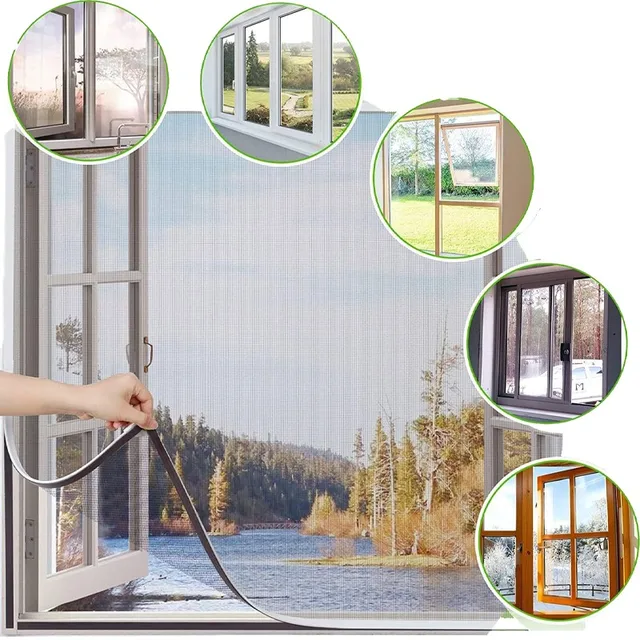 Moustiquaire anti-moustiques d'intérieur, rideau d'écran en maille, protection de la maison, filet de fenêtre, fournitures de maison durables de haute qualité 4