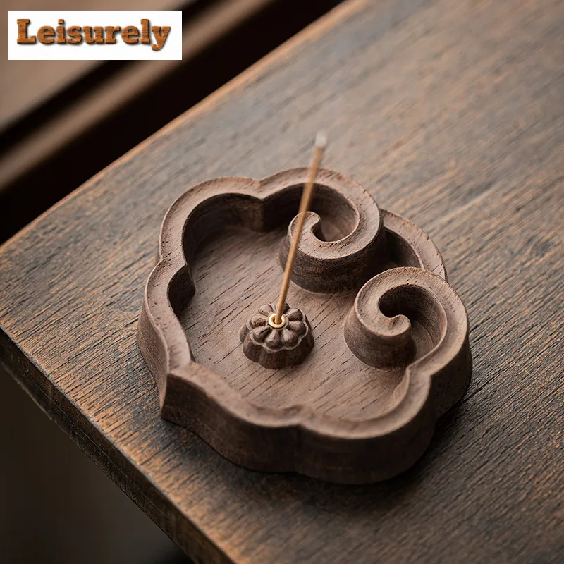 Sandalwood Ruyi Incense Holder Mist Smoking Steamers Incense Burners Consecrate Scented Aromatic Candles Censer Teaware Craft