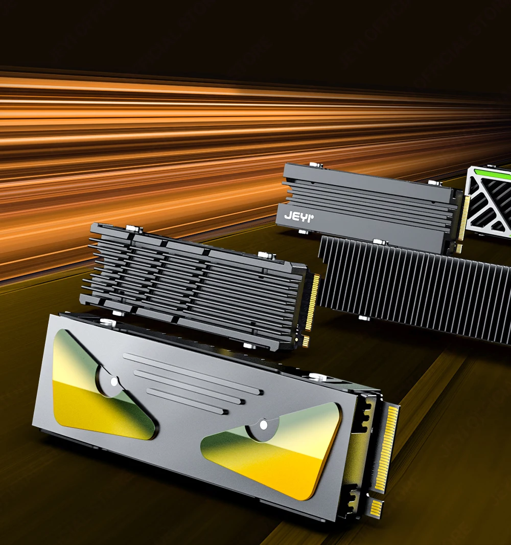 JEYI M.2 2280 SSD-Kühlkörper mit kühlenden Augen, M2 NVMe Aluminium-Kühler für Gaming-PC/PS5/PCIE M.2-Steckplatz – Detail 5