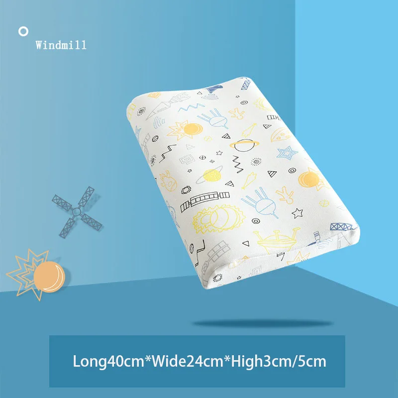 Memory Cotton Pure Cotton Neck Care for Primary School Children Infant Children Kindergarten Nap Children Pillow 3